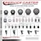 Service Caster 4'' Gray Polyurethane Wheel Swivel 7/8'' Square Stem Caster Set 2 Brakes, 4PK SCC-SQ20S414-PPUB-GRY-PLB-78-2-S-2 - alternate 2